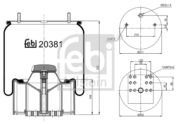 Bellow, air suspension